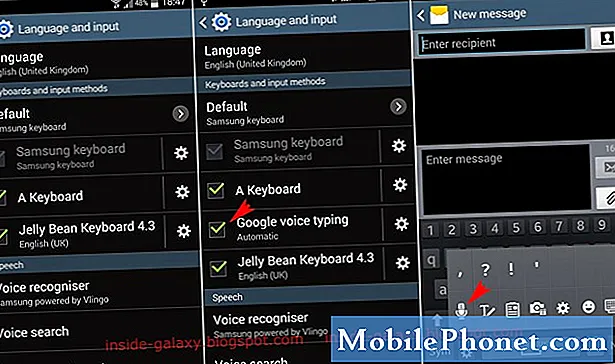 Galaxy S7 Google Voice Typing-funktion fungerer ikke korrekt, andre problemer