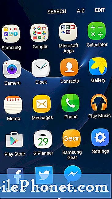 Galaxy S7 e-posti rakenduse otsingufunktsioon, hiljutised rakendused, avaleht, nupud Tagasi ei tööta