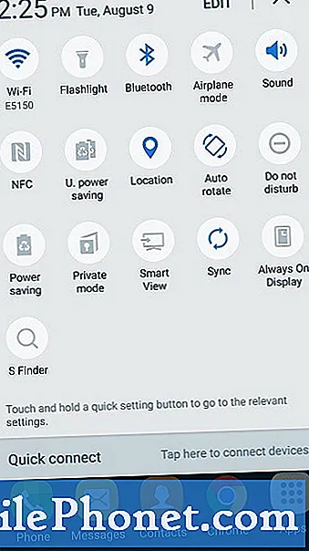 Icona Wi-Fi del Galaxy S7 che mostra un punto esclamativo, impossibile connettersi a Internet, altri problemi