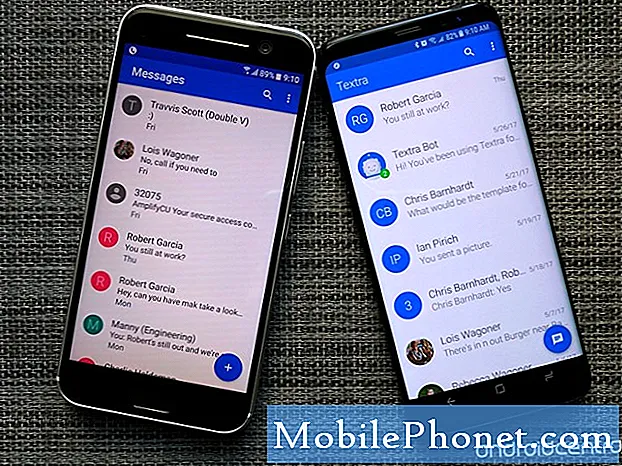 Aplikacija za sporočila Galaxy S8, ki pri pošiljanju prikazuje pojavno okno »Trenutno ne morem poslati sporočila«