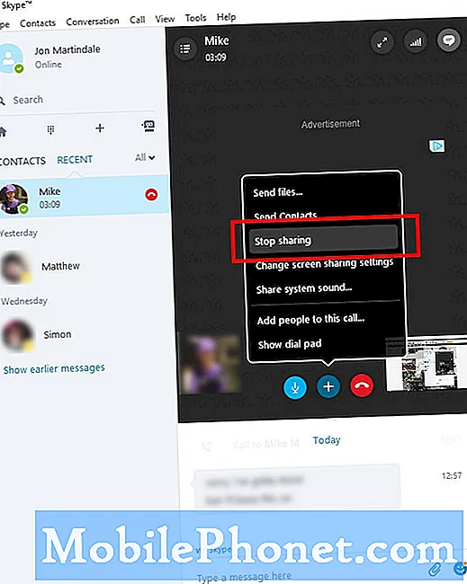 Kuidas jagada oma Skype'i profiili Galaxy S20-s