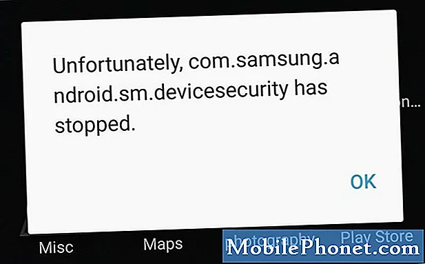 Kako popraviti Samsung Galaxy S7 Edge Pogreška "Nažalost, com.samsung.android.sm.devicesecurity zaustavio se"