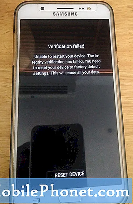 Problema de error de verificación fallida de Samsung Galaxy J7 y otros problemas relacionados
