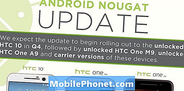 รายละเอียดการวางจำหน่ายการอัปเดต HTC Android 7.0 Nougat
