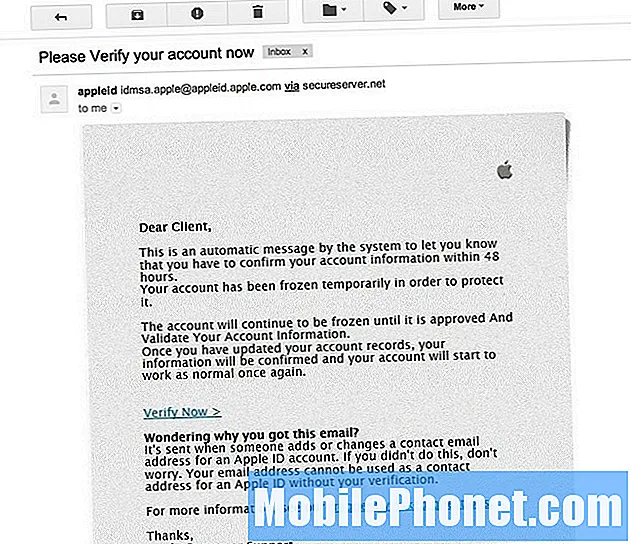 Falsk Apple ID-bekræftelses-e-mail målretter dine personlige oplysninger