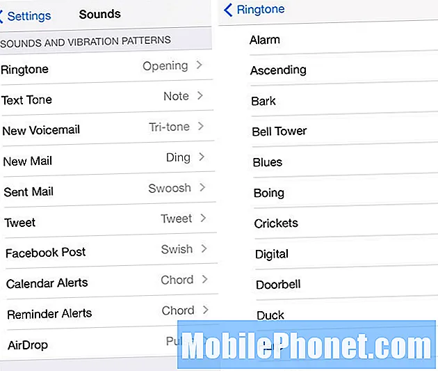 Kako vrniti stare melodije zvonjenja iPhone v iOS 7