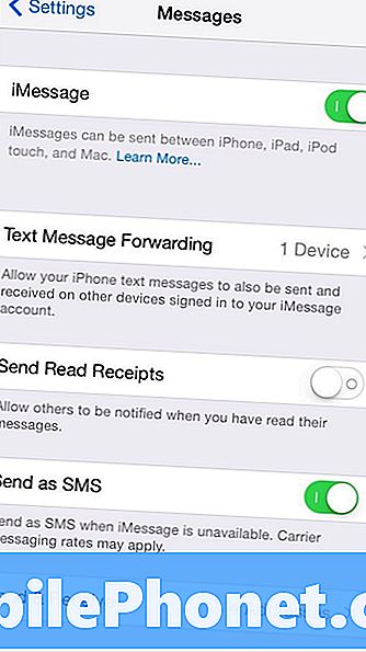 IMessage को iPhone पर प्राप्तियों को कैसे अक्षम करें