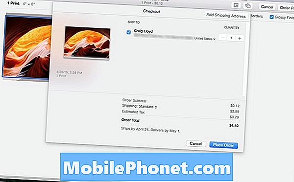 Как да поръчате снимки от вашия Mac
