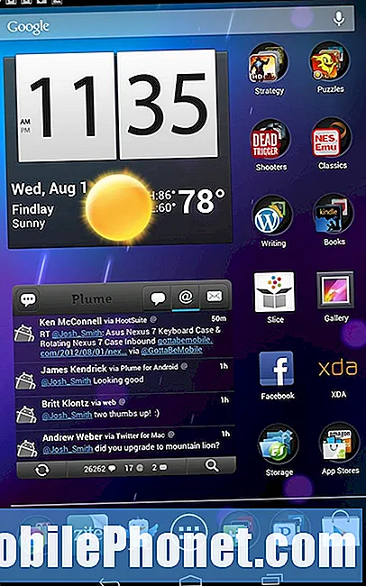 Principales applications et widgets du Nexus 7