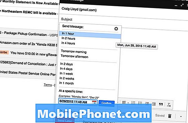 Načrtovanje e-poštnih sporočil v Gmailu