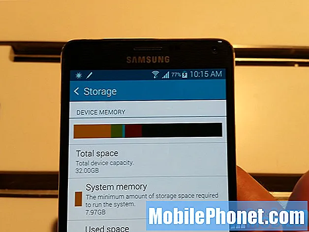 Không gian lưu trữ Samsung Galaxy Note 4