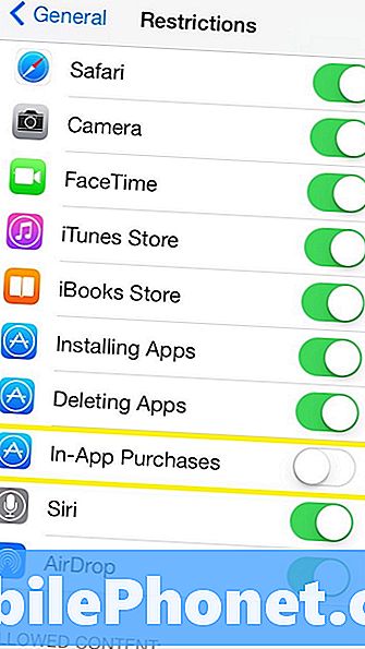 iOS 7에서 인앱 구매를 사용 중지하는 방법