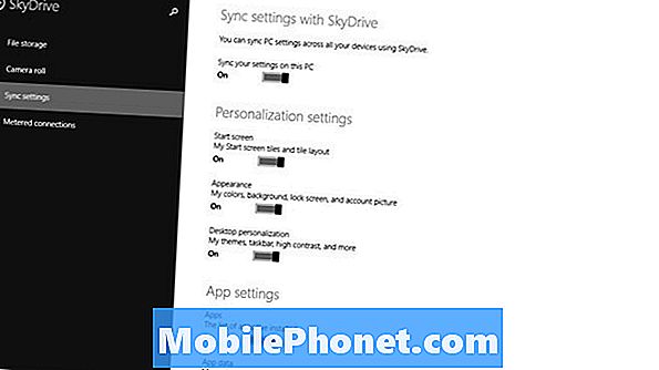 كيفية تشغيل إعدادات SkyDrive المزامنة في Windows 8.1